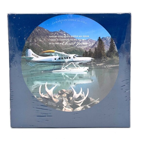 500-Piece Round Puzzle Samaritan Lodge Alaska Floatplane 20.25" Diameter New - Picture 2 of 9